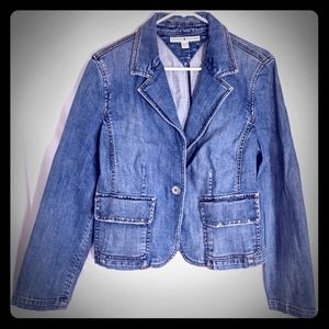 Retro Tommy Hilfiger Ladies Denim Jacket Size XL